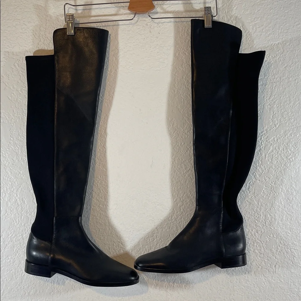 Via Spiga Women's Varun Leather/Stretch Over The Knee Boots Black Size 7.5 NEW - Picture 8 of 13